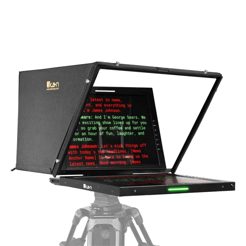 Ikan Professional 19 in. High Bright PTZ Teleprompter w/ Widescreen Tally SDI Mon
