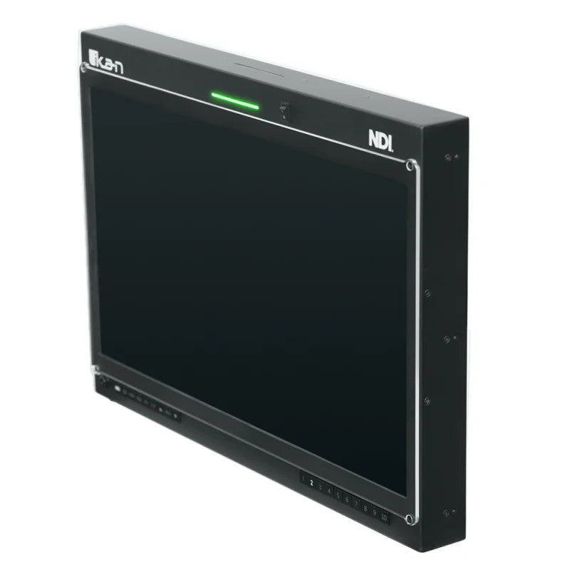 Ikan Aura 19inch POE++ PTZ NDI Teleprompter & NDI Talent Monitor w/ Full NDI Encoding
