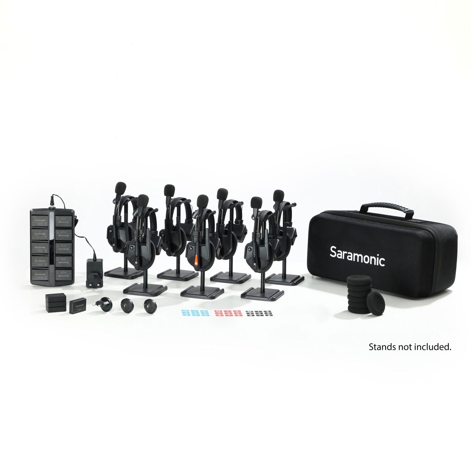 Интерком с 7 единични (1 мастър) слушалки Saramonic WiTalk9 WT7S Full-Duplex 1.9GHz DECT