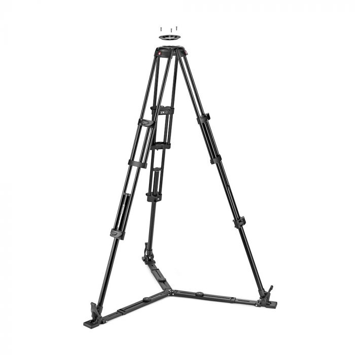 Manfrotto Alu Twin Leg алуминиева видео основа с 100/75mm боул и подов паяк