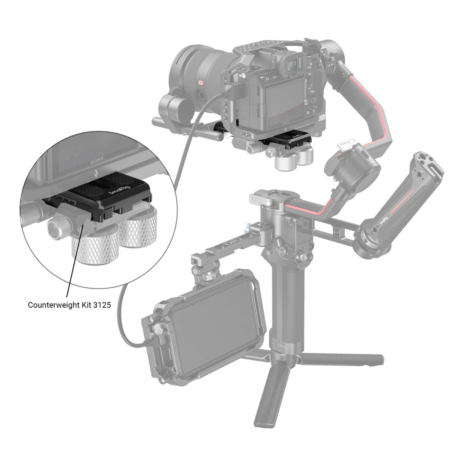 Плочка с бързо освобождаване SmallRig за DJI RS 2 / RSC 2 / Ronin-S Gimbal / RS 3 / RS 3 Pro