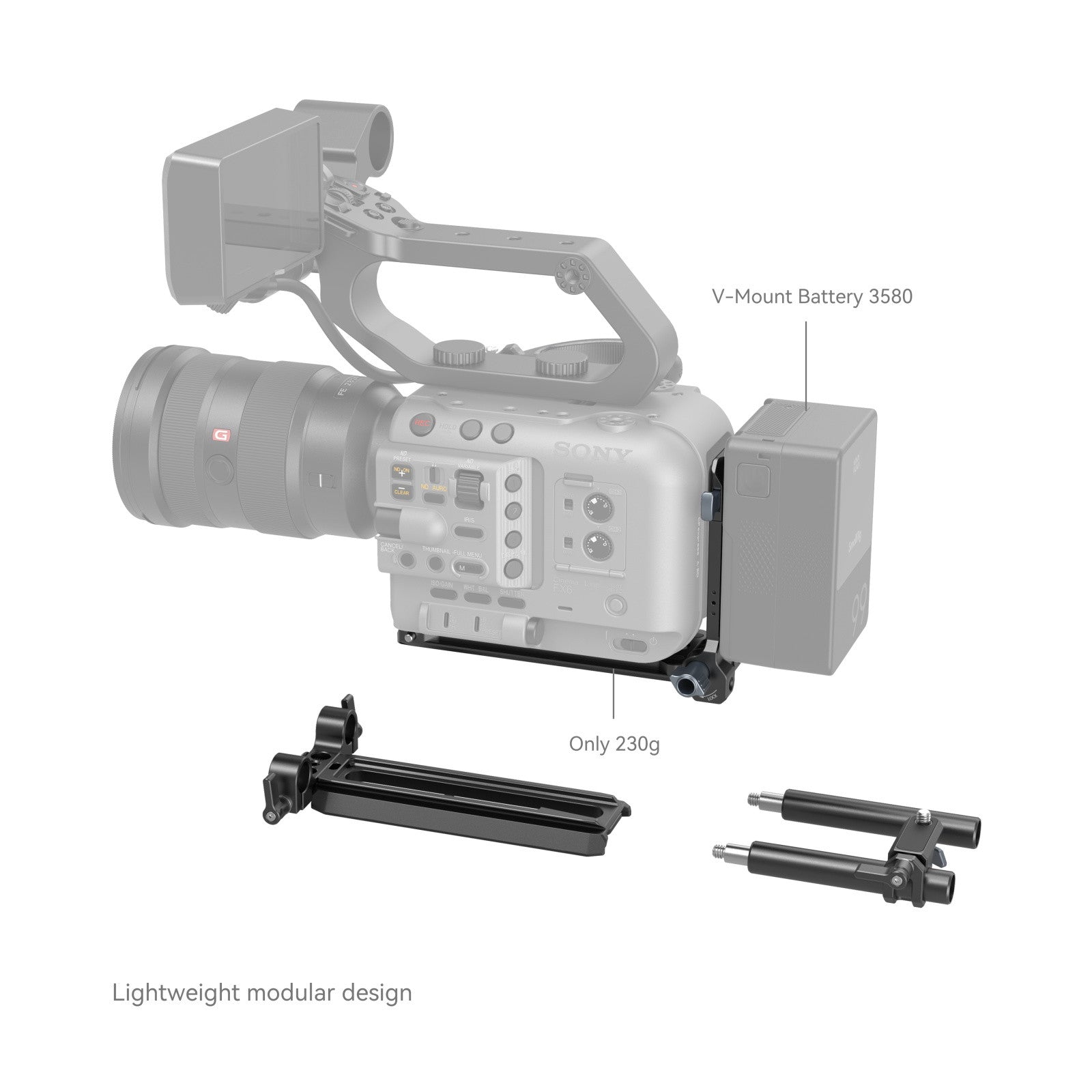 Комплект за монтиране на батерии V-Mount за кинокамери SmallRig
