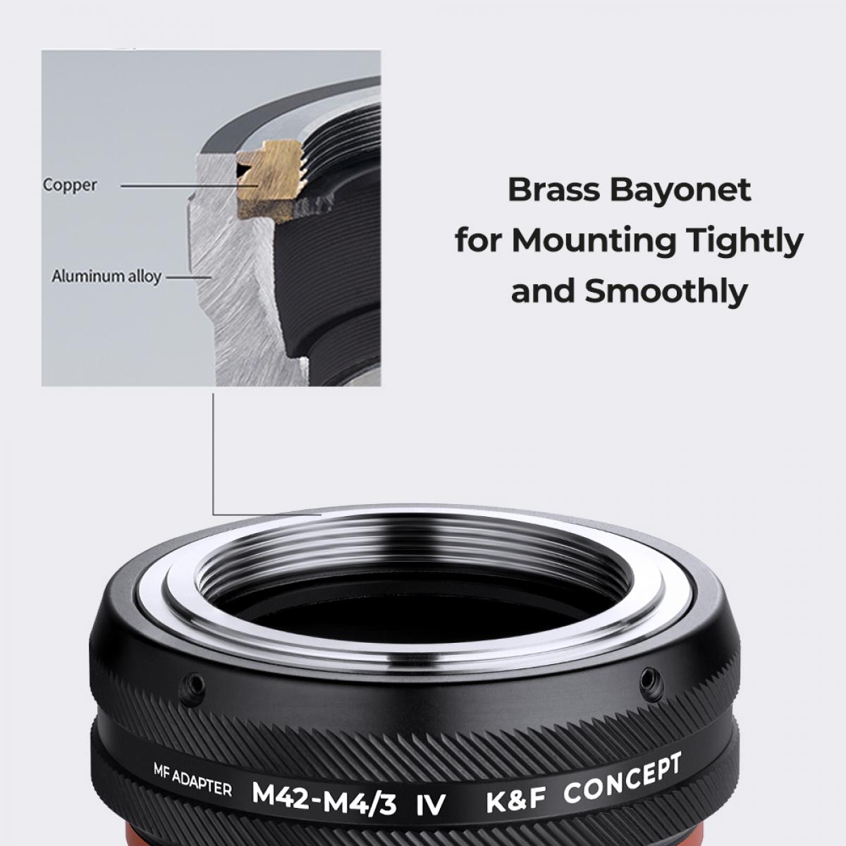 Преходник за обективи  M42 към M4/3 mount K&F Concept