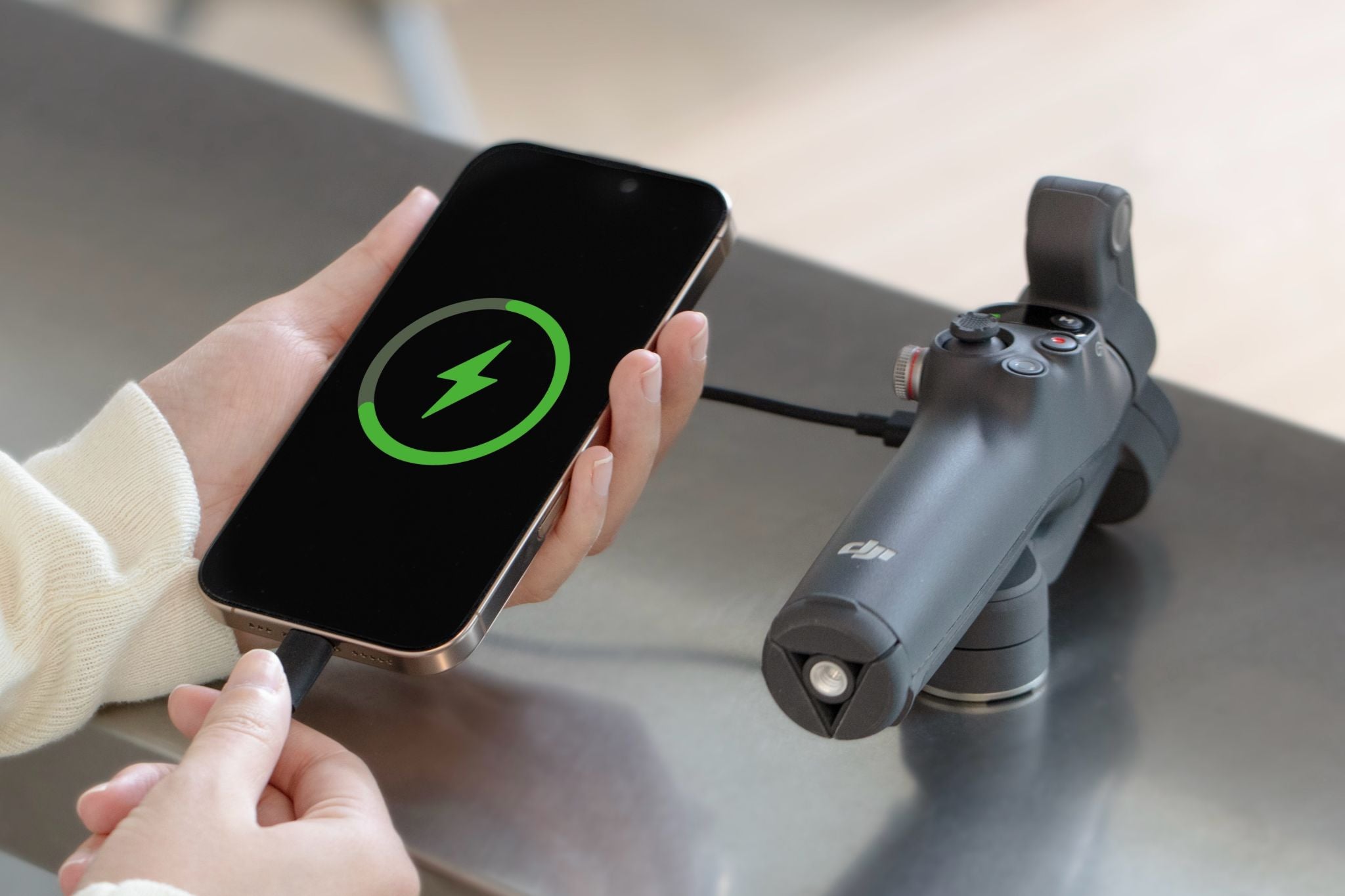 Кабел DJI за зареждане и аудиозапис (USB-C to Lightning)