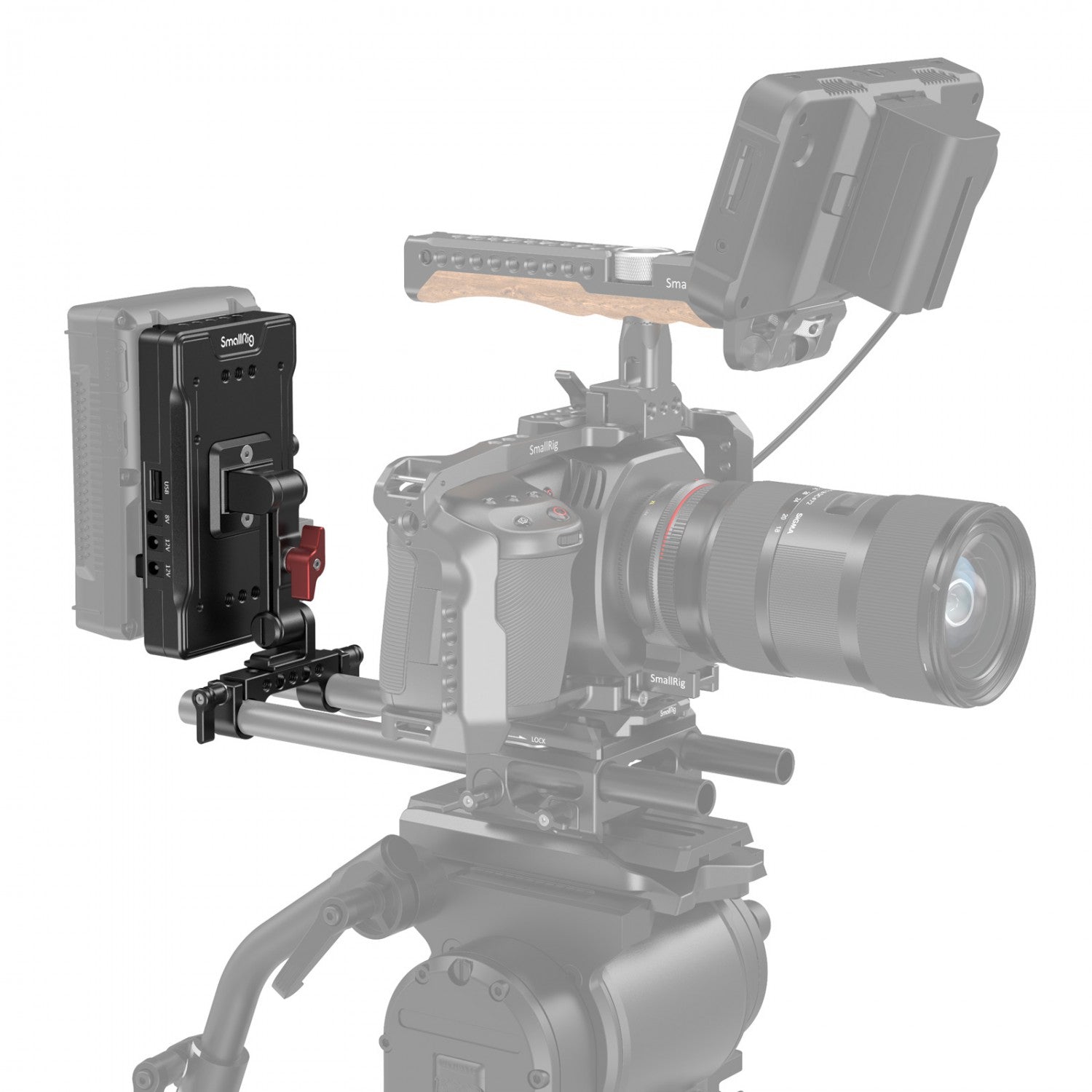 Адаптерна плоча за батерия SmallRig V Mount с регулируемо рамо 3204B