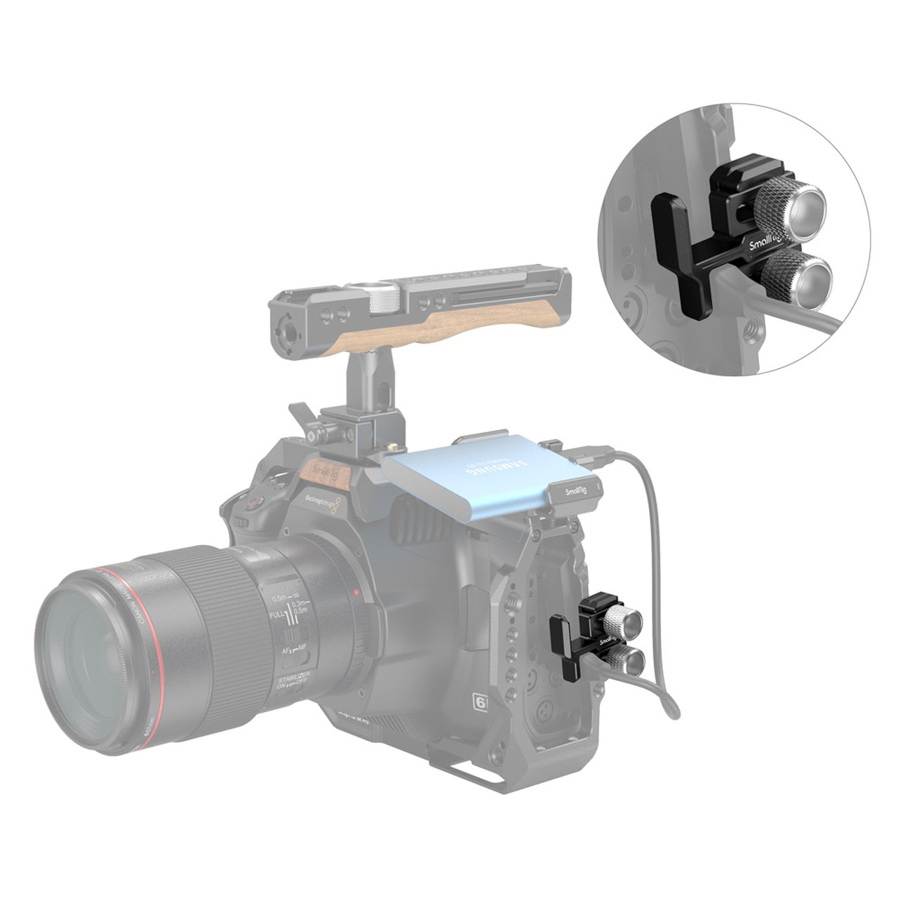 HDMI & USB-C кабелна скоба за BMPCC 6K PRO 3271 SmallRig