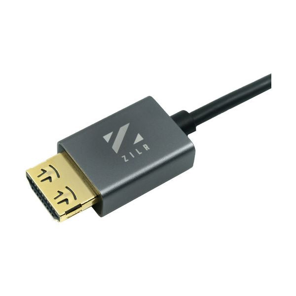 HDMI кабел ZILR 4K 60p Hyper-Thin High-Speed Ethernet Full към Full (A) ъглов - 50см