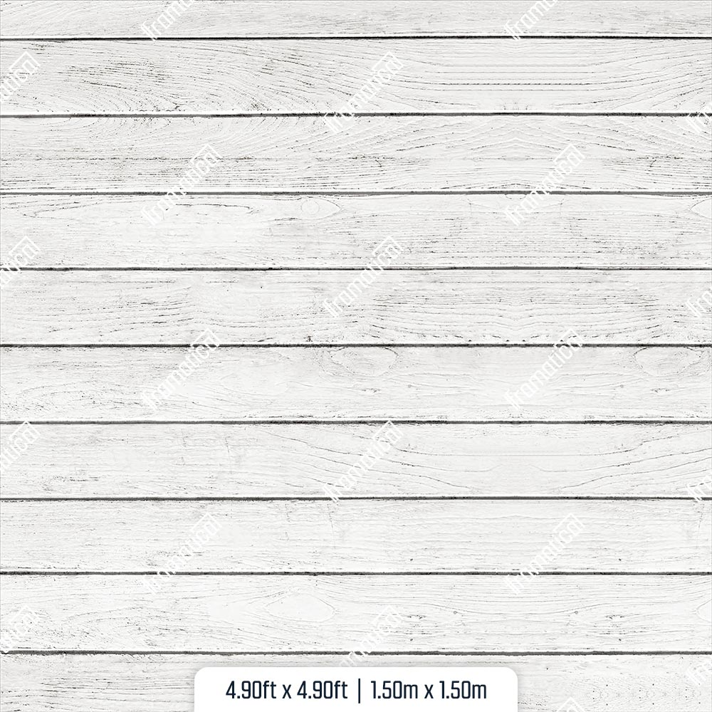 Light Wood Rustic Horizontal Plank Mat Floor - 1.50m x 1.50m