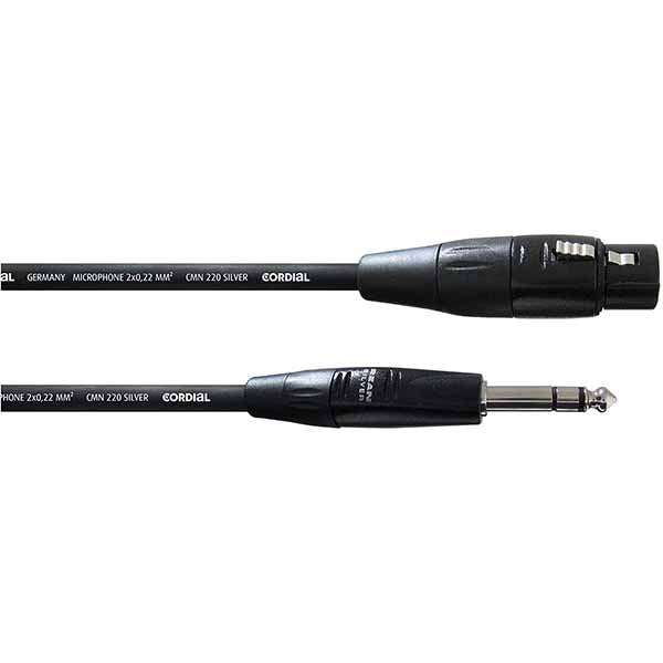 Кабел CORDIAL CIM 1,5 FV 6.3mm жак към XLR женски - 1.5m