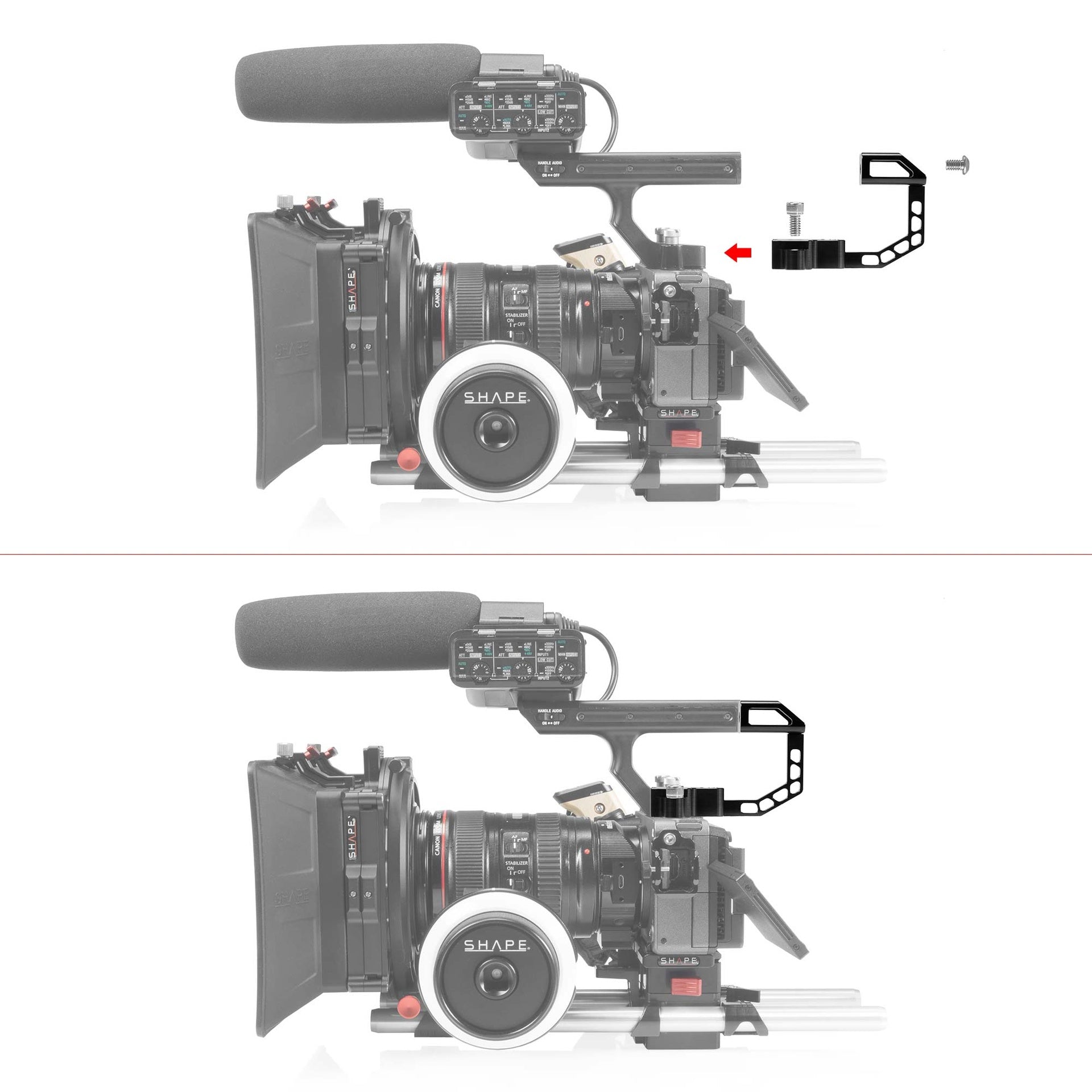 Shape удължение за аудио грип на Sony FX3 и FX30 - шумоизолиращо