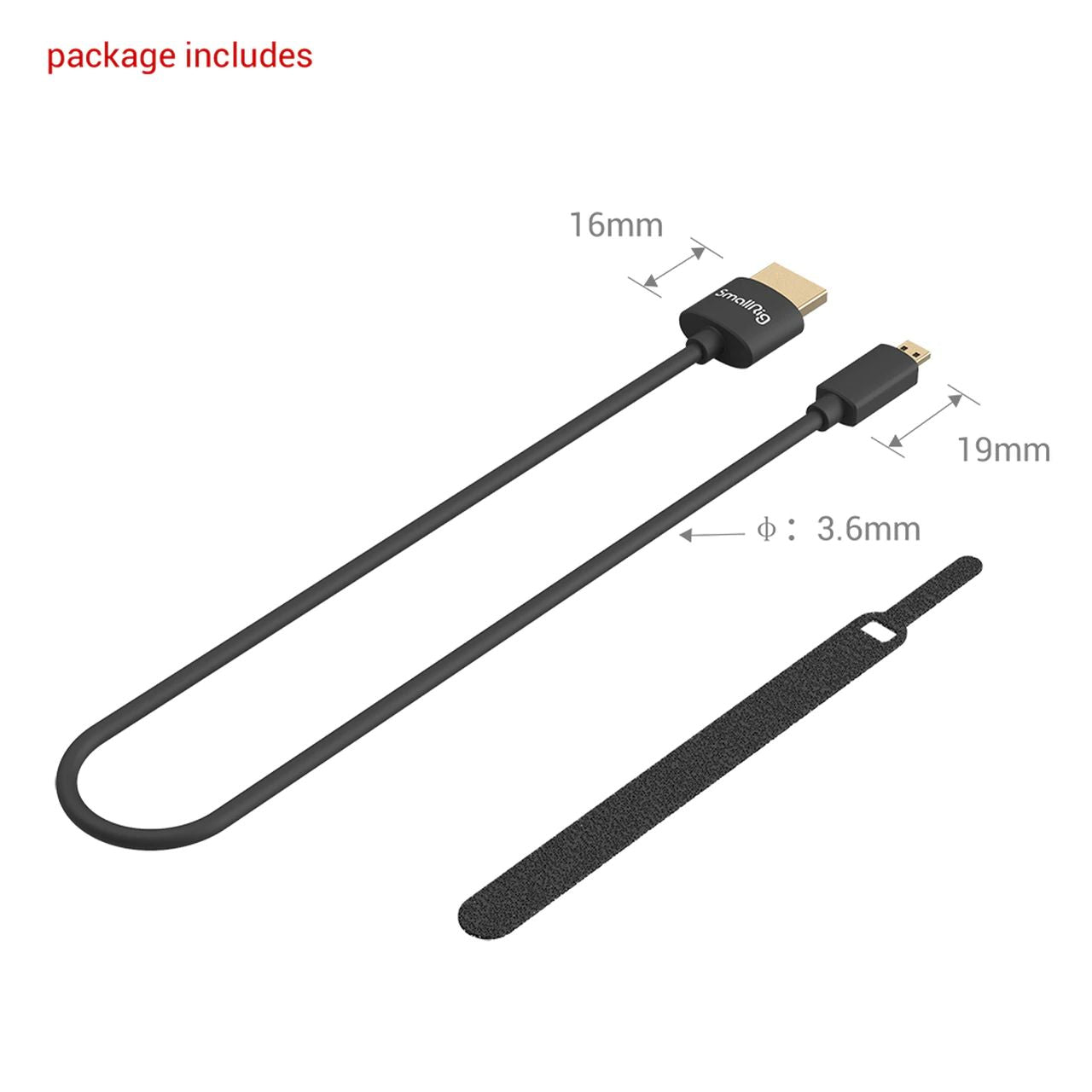 HDMI към micro HDMI Slim кабел 35см - SmallRig 3042B