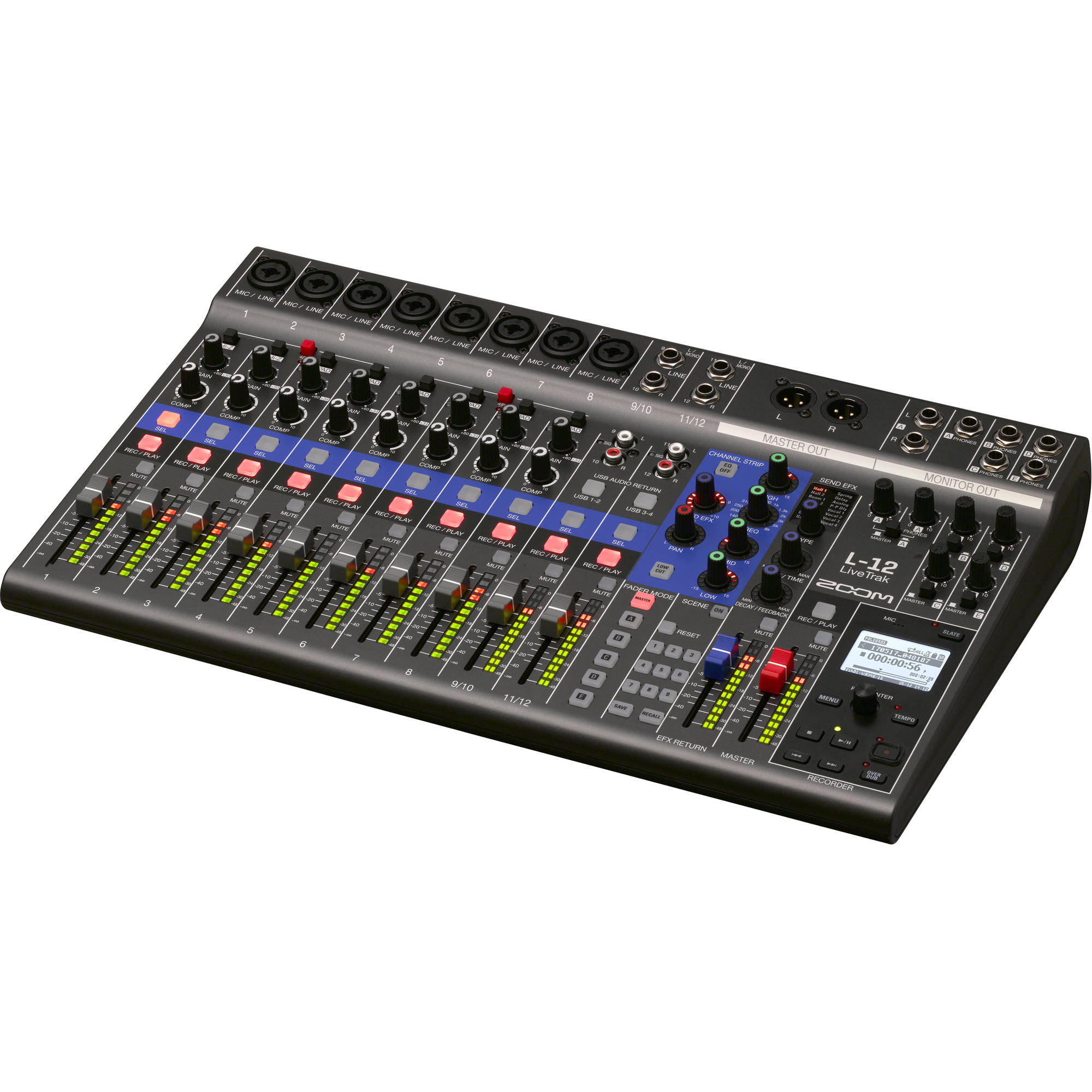12 канален смесителен пулт с ефекти Zoom L-12 Livetrak - Digital Mixer and Recorder
