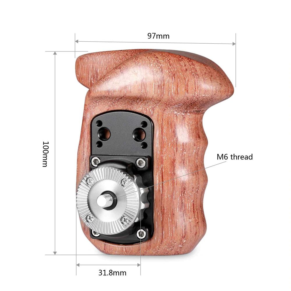 Дръжка за клетка дървена (лява) с ARRI розетка SmallRig