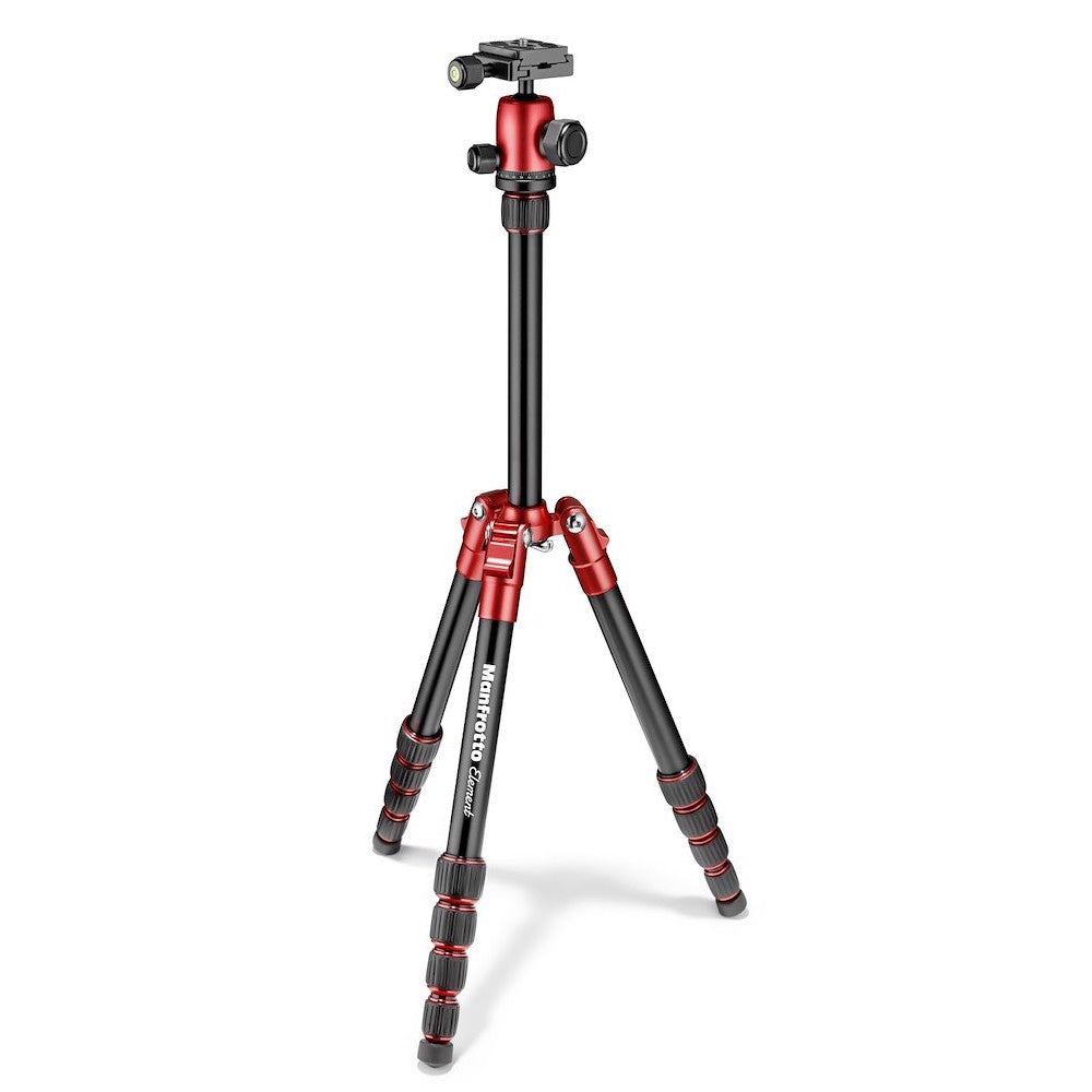 Туристически статив Manfrotto Element Small - Червен - 3г. Години гаранция