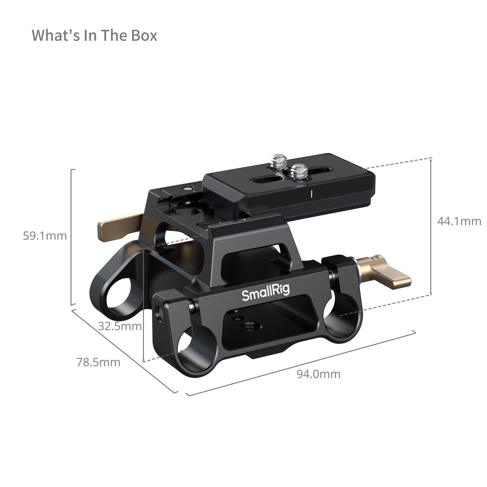 Комплект монтажна плочка SmallRig Arca-Type с 15 мм двойна база за тръби 5365