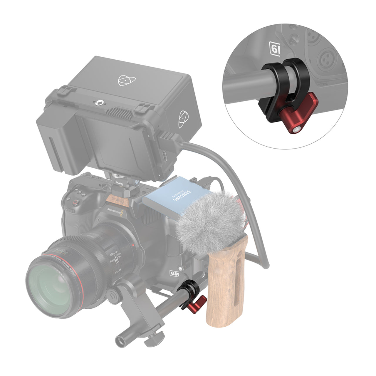 12mm/15mm клампа за BMPCC 6K Pro Cage  SmallRig