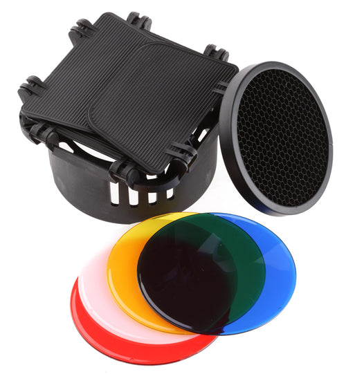 Delicacy II - barndoor, honeycomb & color filters kit