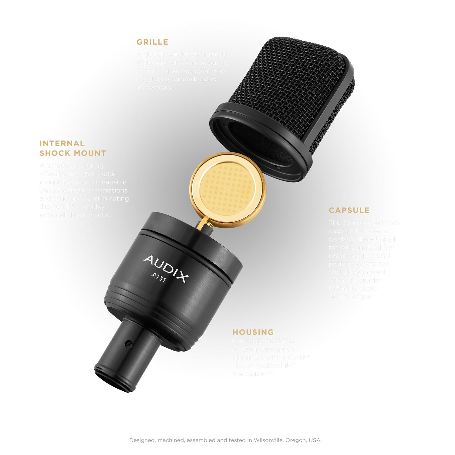 Audix A131 LARGE DIAPHRAGM STUDIO CONDENSER MICROPHONE