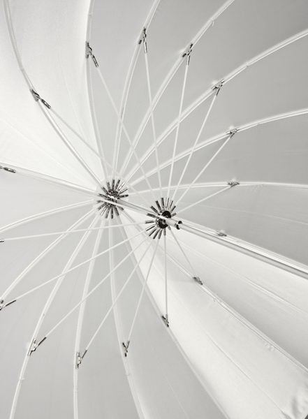 White transparent umbrella 180 cm Fibro
