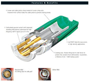 BNC male connector Neutrik NBTC75BLI4