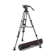 Manfrotto Nitrotech 608 video head, carbon twin leg tripod MS