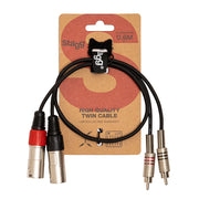 Stagg STC060CMXM 2 XLR(male) to 2 RCA(male) - 0.6m.