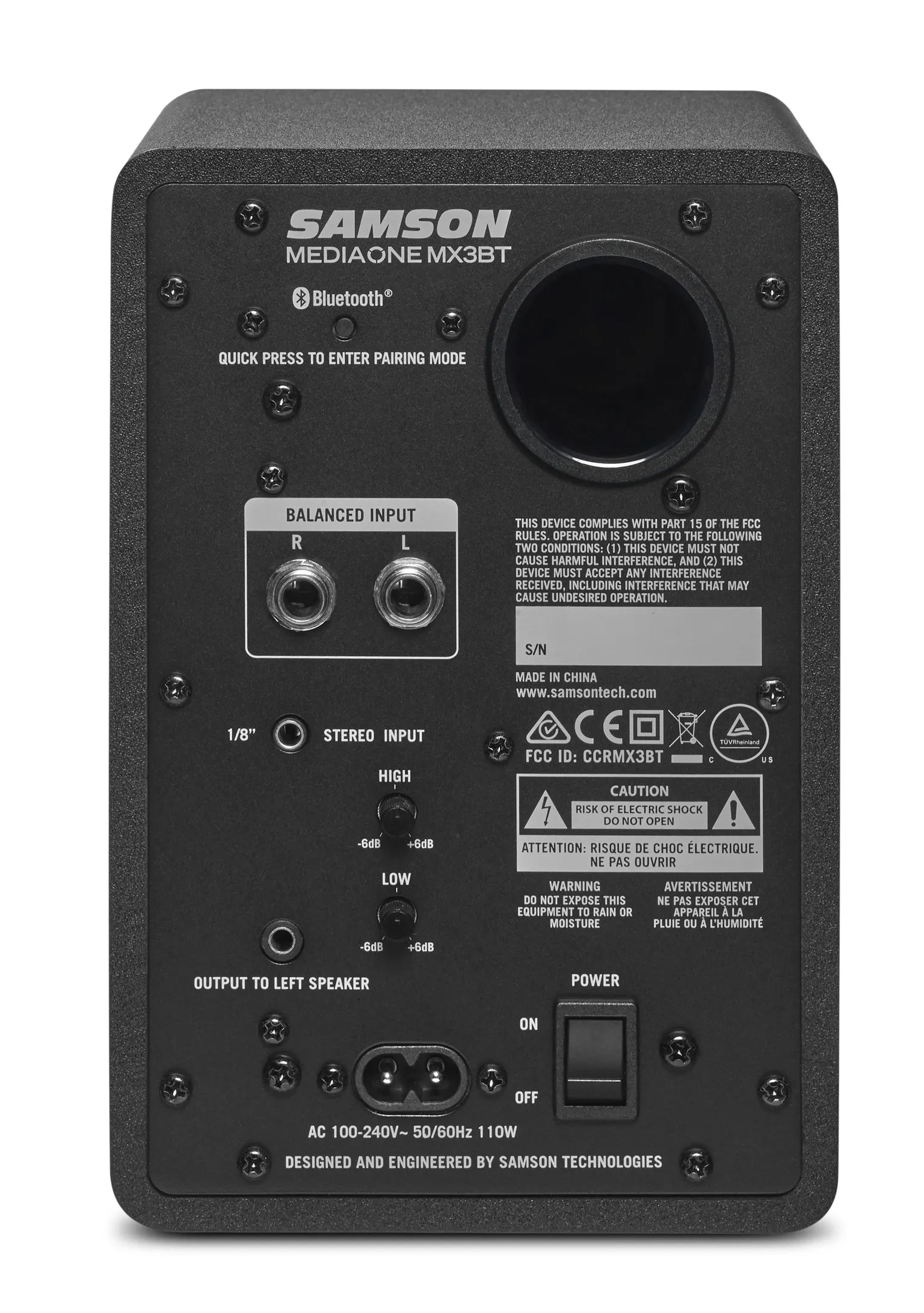 Samson MediaOne MX5BT 3 inch Monitor with Bluetooth