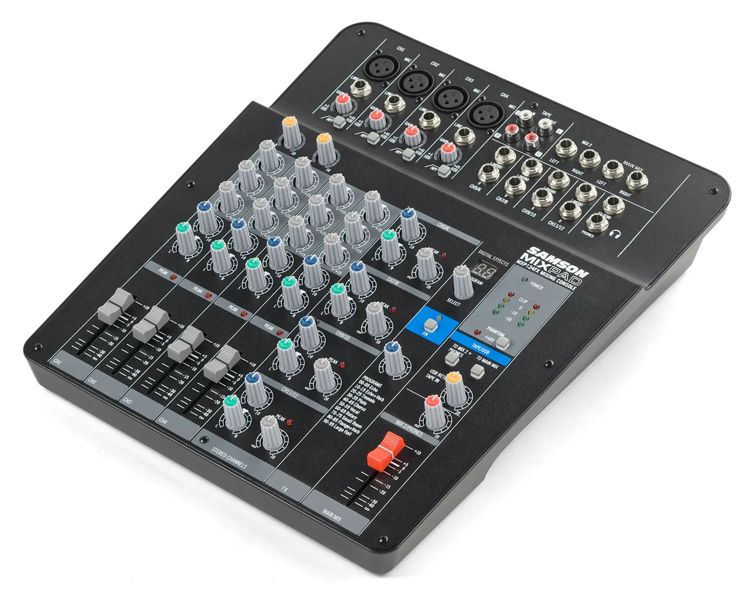 Samson MixPad MXP124FX 12-Input Analog Stereo Mixer with Effects and USB