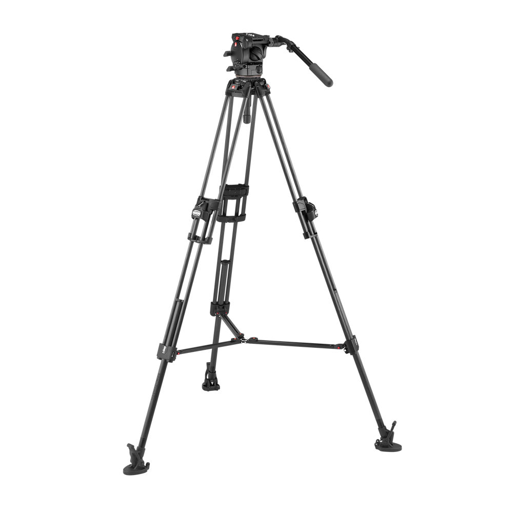 Видео статив кит Manfrotto с глава 526 FAST и двойни бързо разпъващи карбонови крака 645 - среден паяк