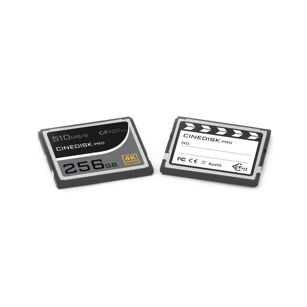 CineDiskPro CFAST 2.0 memory card 4K RAW 256gb