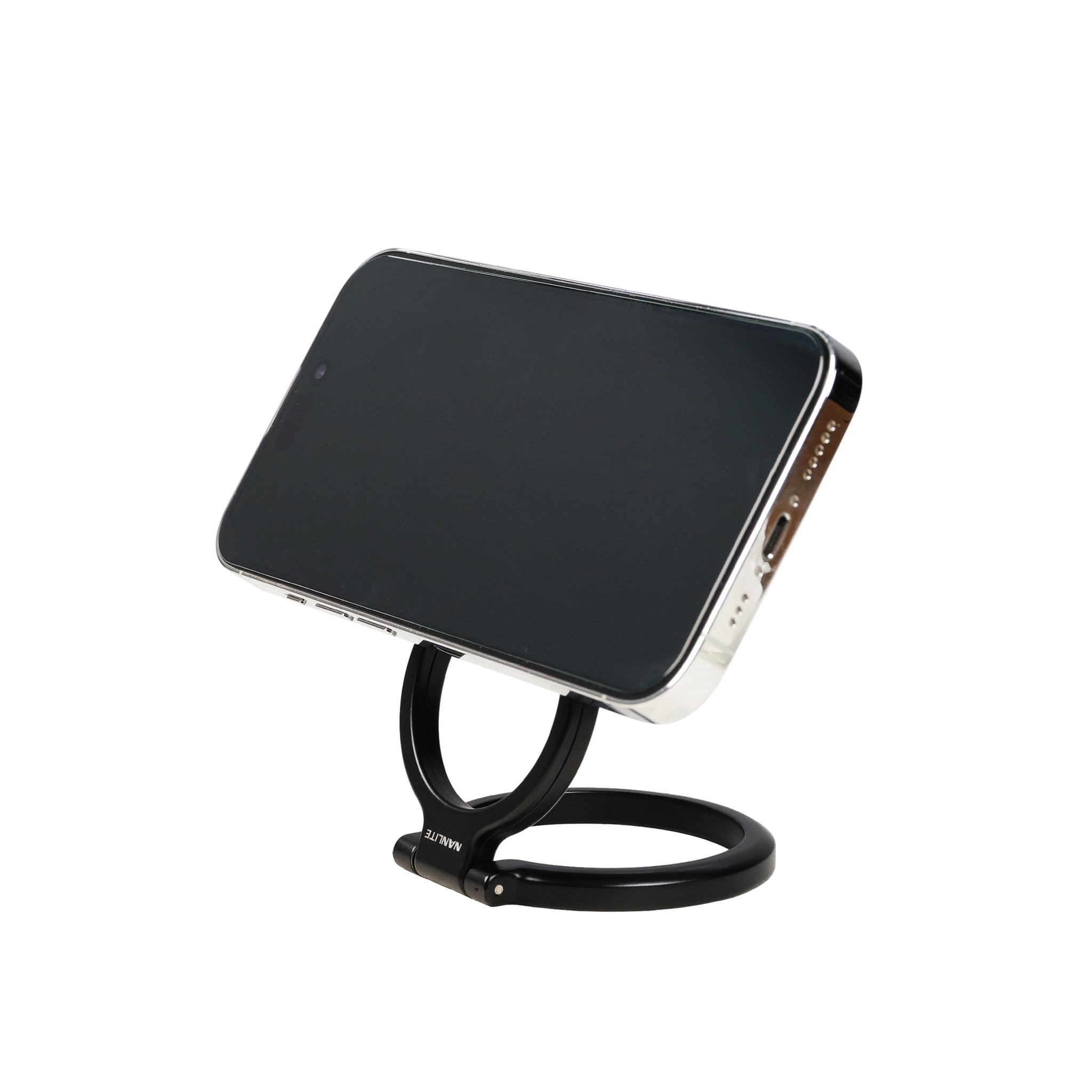 Мини диоден ринг за телефон NANLITE Lumo (MagSafe Compatible) (Polar Black)