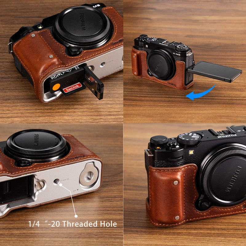 SmallRig Комплект Кожен Калъф за FUJIFILM X-M5 (Кафяв)