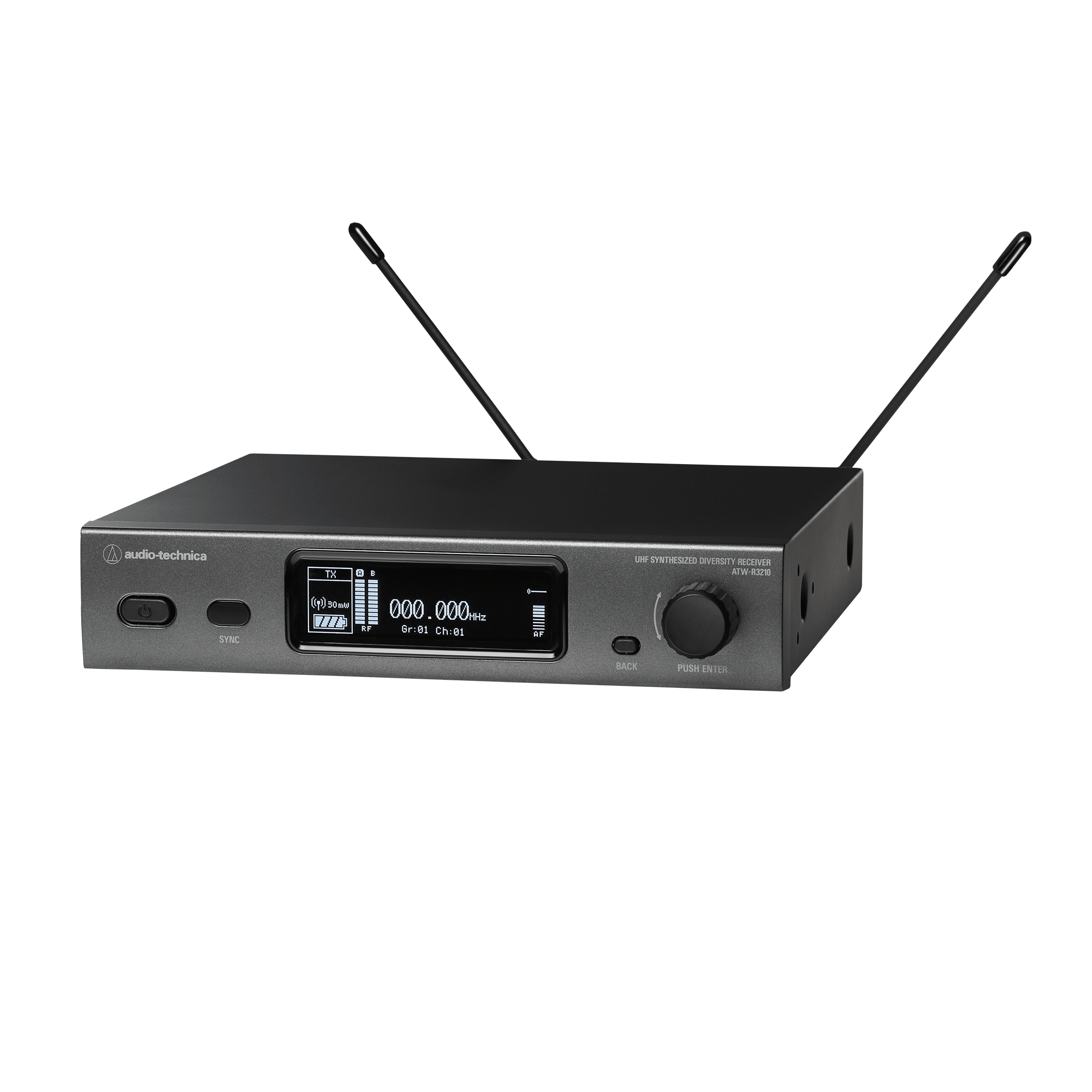 Безжична система Audio-Technica ATW-3211 EE1 (530-589.975 MHz) - комплект бодипак предавател и настолен приемник
