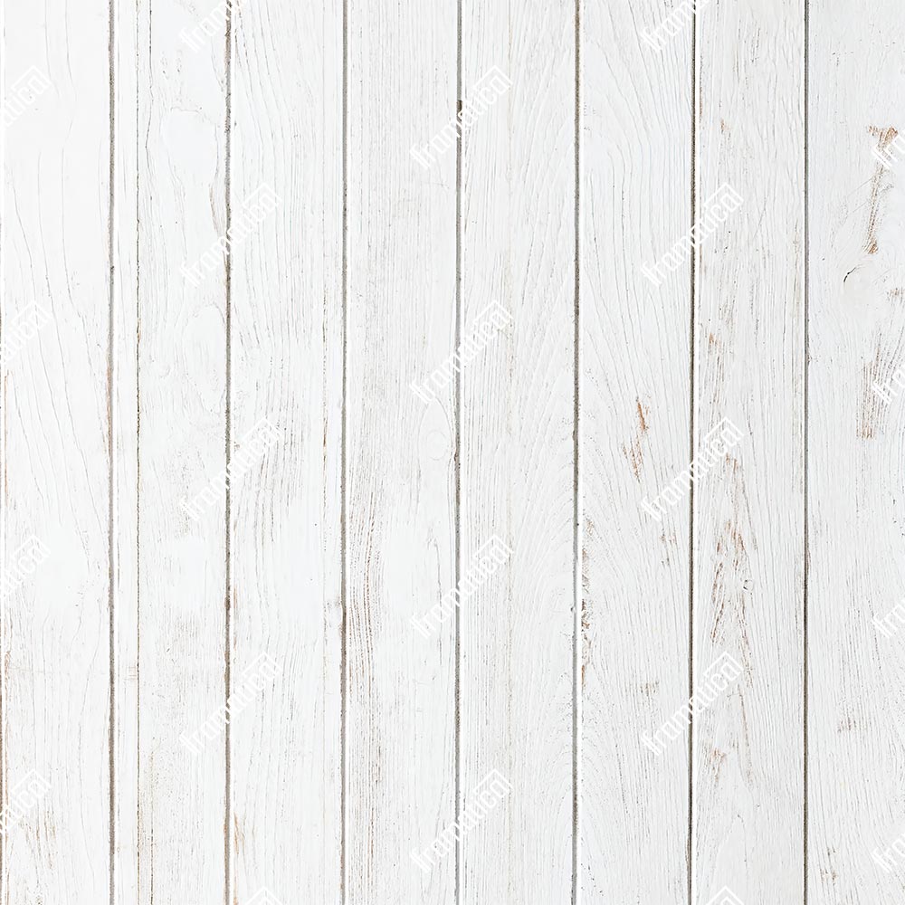 White Wood Vertical Plank Mat Floor - 1.50m x 1.50m