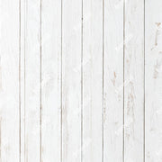 White Wood Vertical Plank Mat Floor - 1.50m x 1.50m