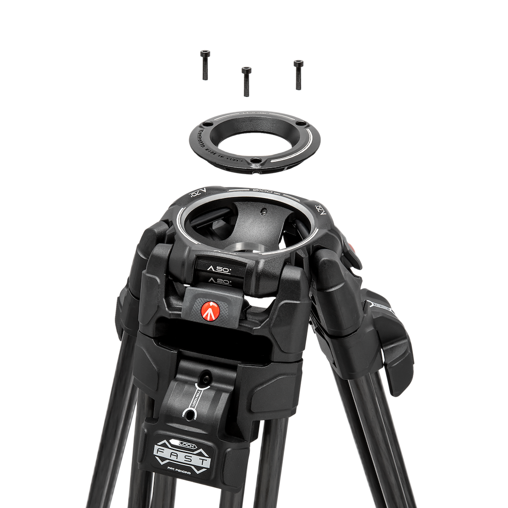 Видео статив кит Manfrotto с глава 526 FAST и двойни бързо разпъващи карбонови крака 645 - среден паяк