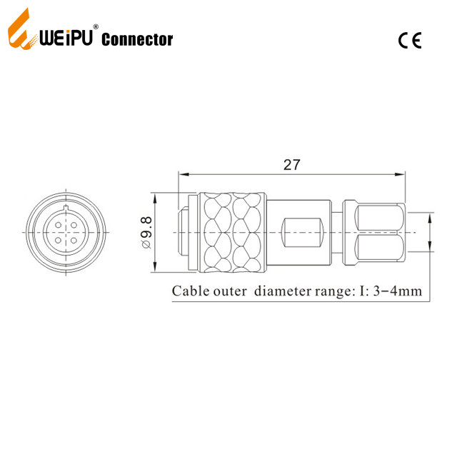 Connector - WEIPU SF610/S2I (for Pocket cinema camera 4k)
