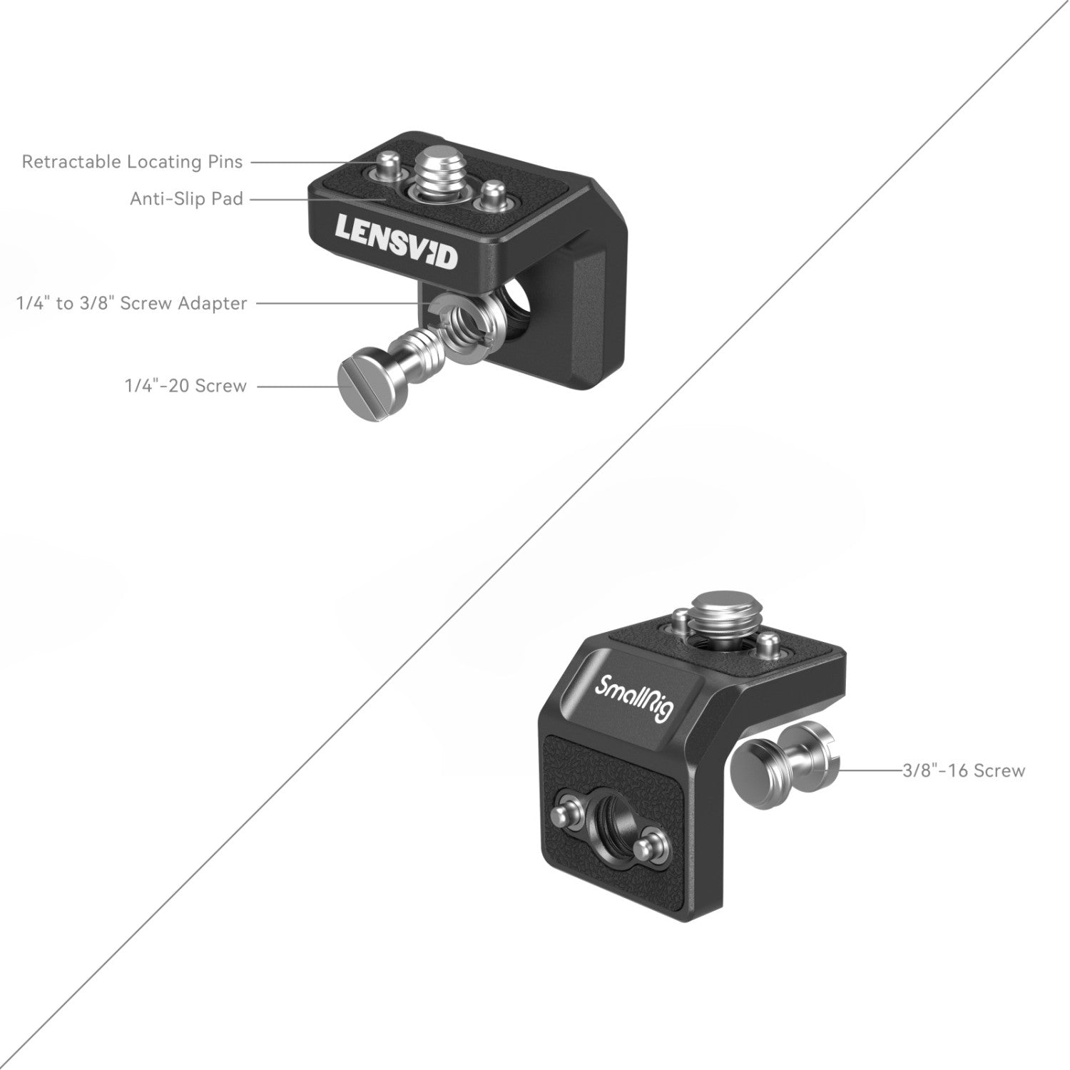 SmallRig x LensVid mini L-Shaped Mount Plate Kit 2 pcs