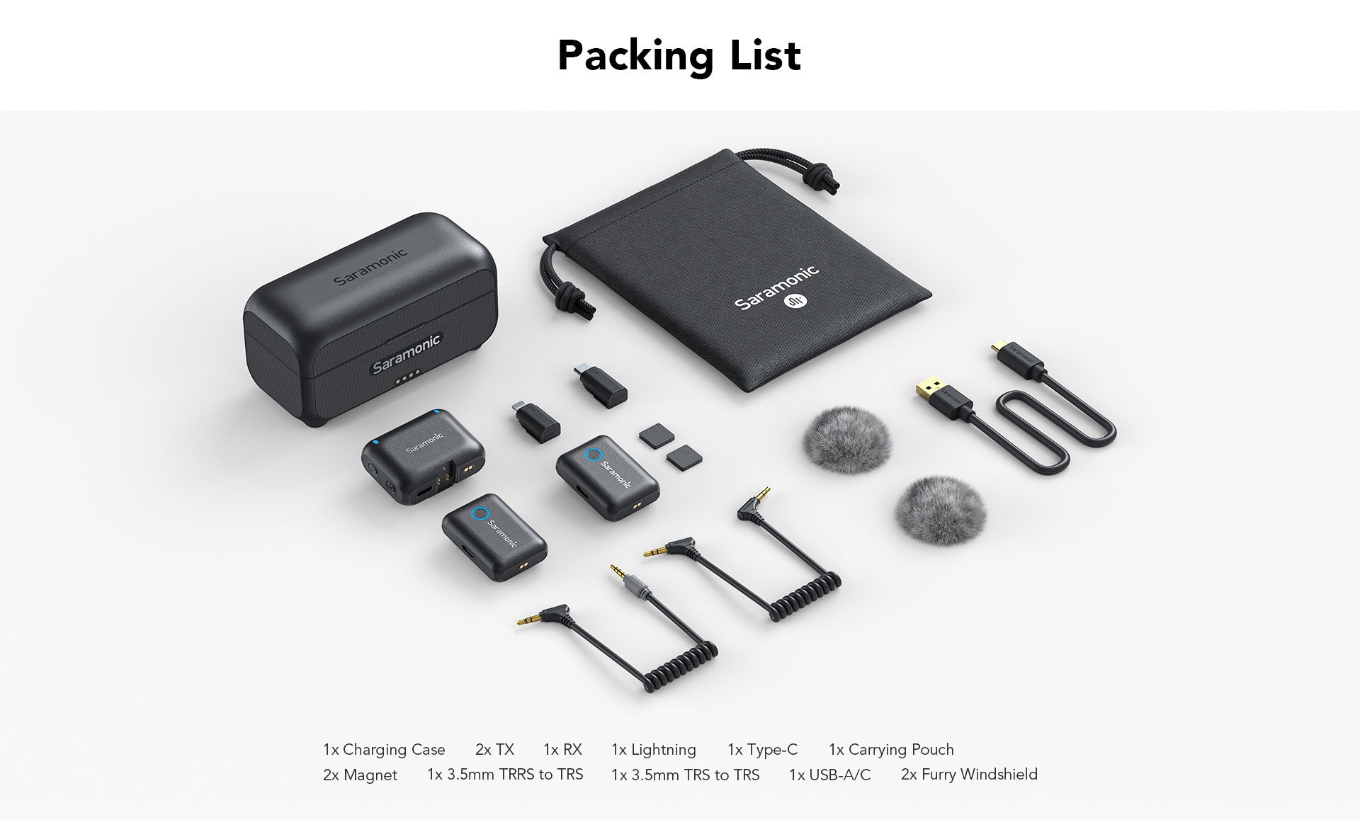 Saramonic Blink500B2+ 4 ин 1 -  2-Person Wireless Clip-On Mic System With Lavaliers & Dual Receiver