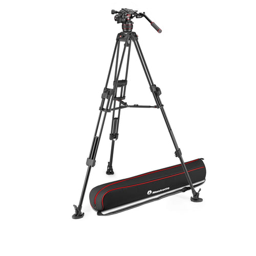 Видео статив комплект Manfrotto Nitrotech 612 FAST с двойни бързо разпъващи алуминиеви крака 645 - среден паяк - 5г. гаранция