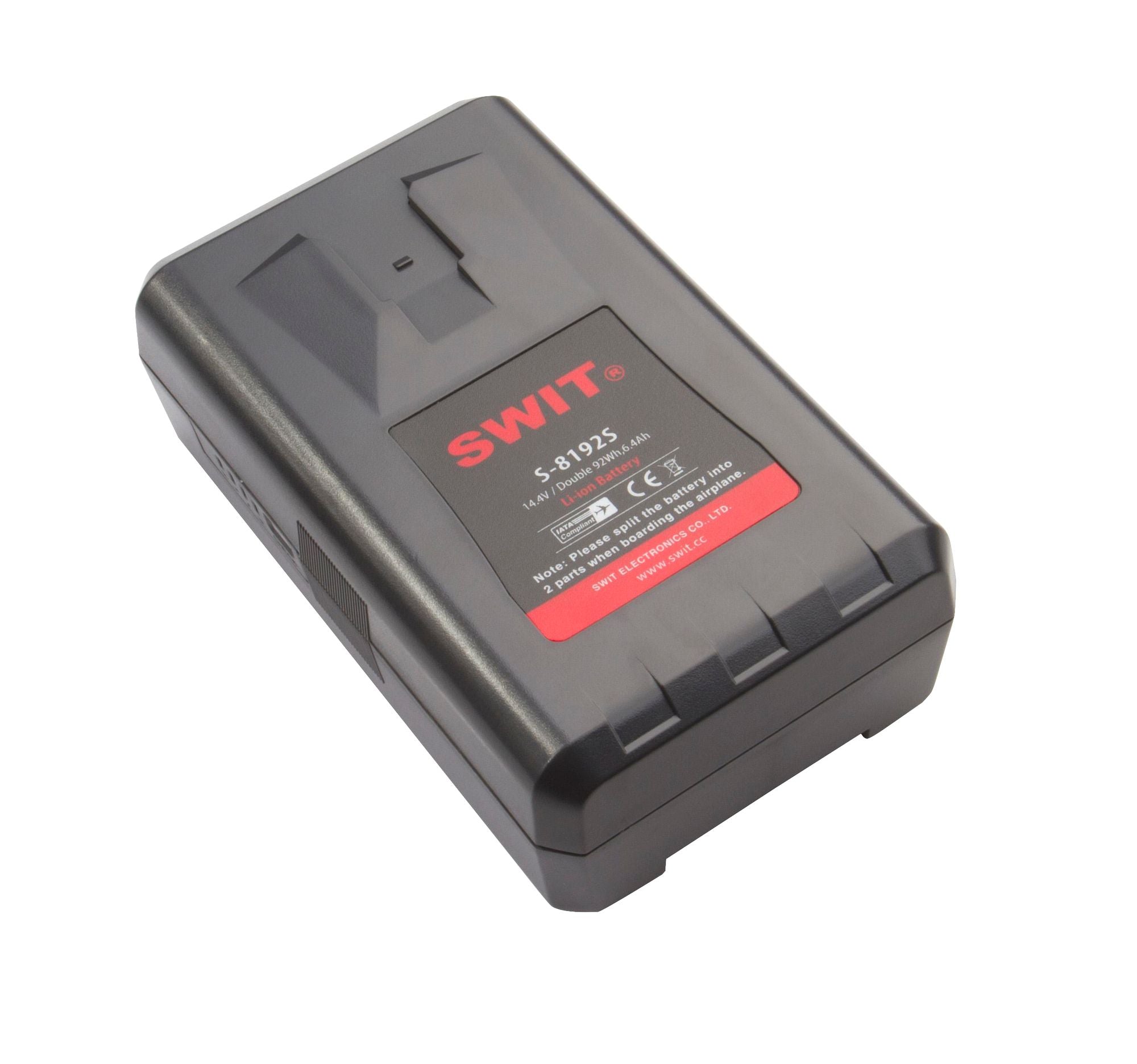 Разделяща се V-Mount батерия SWIT S-8192S - 92 + 92 Wh - съвместима с IATA изисквания
