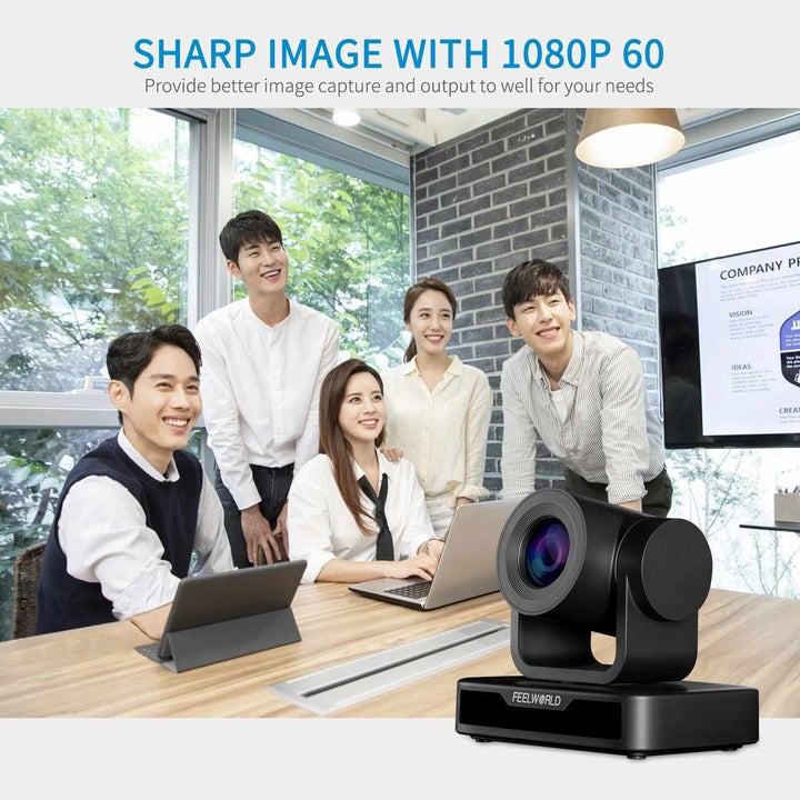FEELWORLD 1080p USB 2.0 PTZ Camera With 10x Optical Zoom