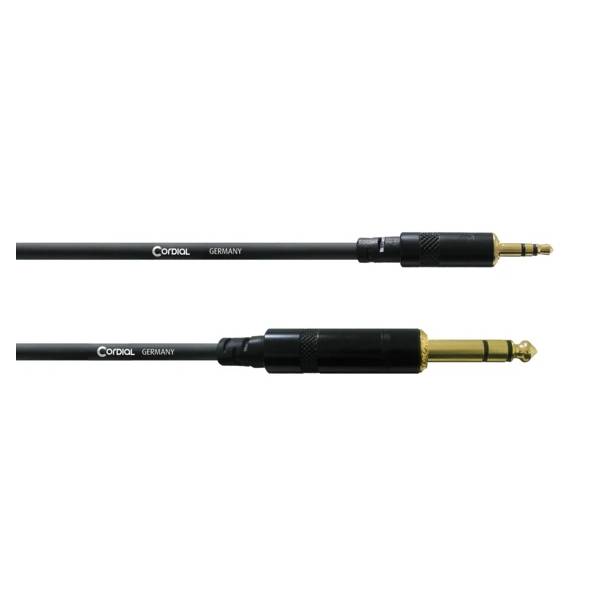 Кабел CORDIAL CFM 1,5 WV – 6.3mm стерео към 3.5mm стерео