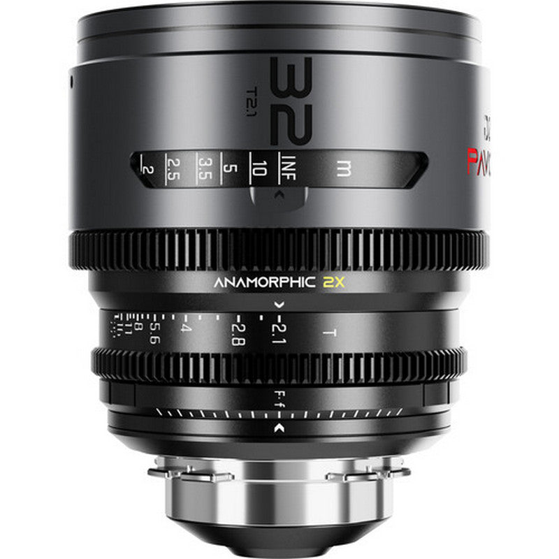 Комплект 3 анаморфни обектива DZOFILM PAVO 2x S35 (32mm, 55mm, 100mm) (T2.1, T2.4) (Син оттенък) (PL/EF, Метрична скала)
