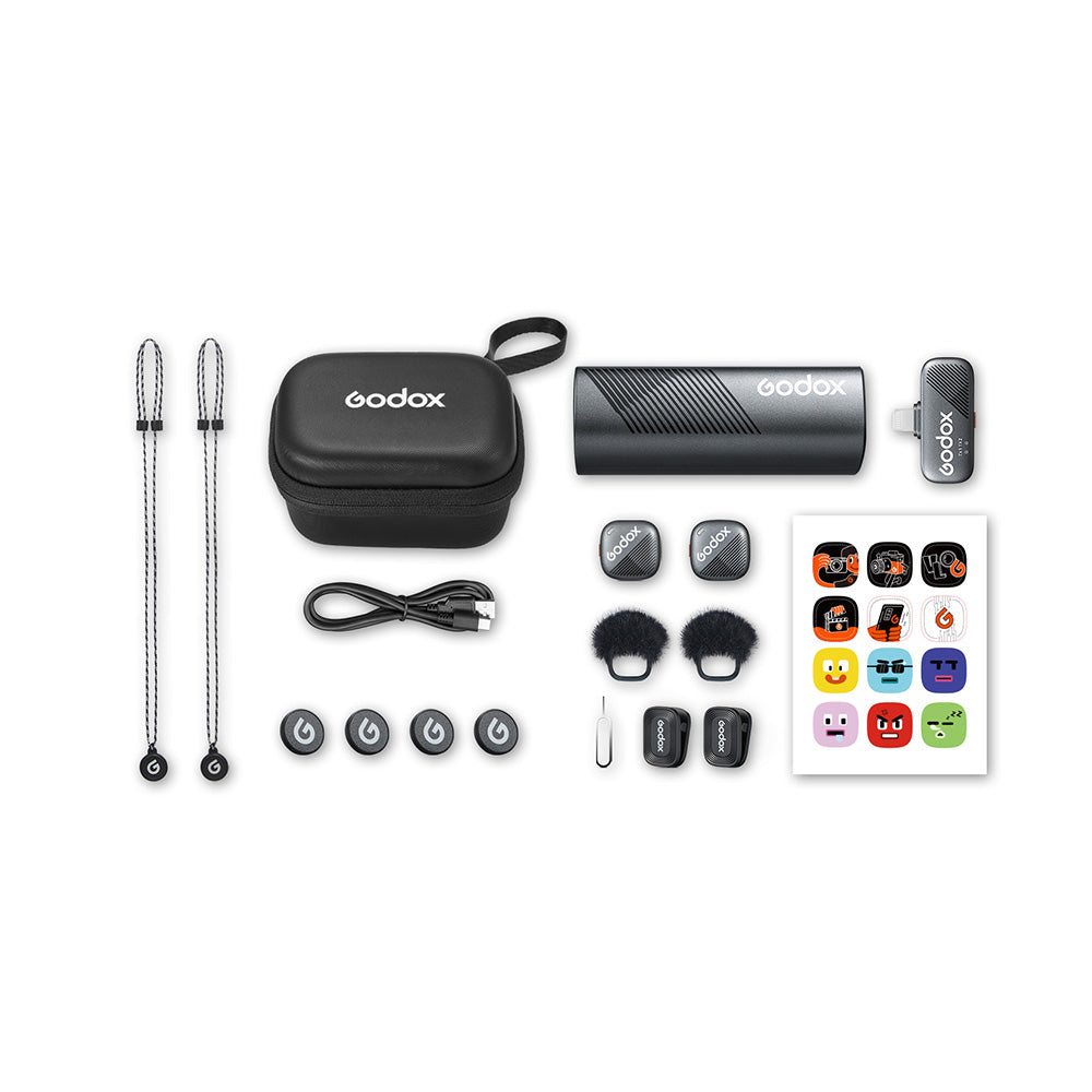 Godox Cube-SL Kit2 2.4GHz Wireless Microphone System (Black)