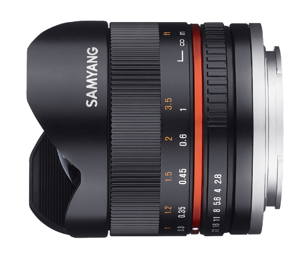 Samyang 8mm f2.8 UMC Fish-Eye II за Fujifilm X (Silver)