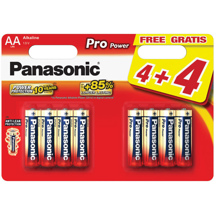Panasonic Pro Power AA LR6-1.5V Комплект 4+4 бр. алкални батерии