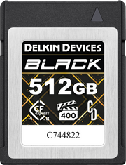 Карта памет Delkin CFexpress Type B BLACK R3600/W3200/(VPG400) 512GB