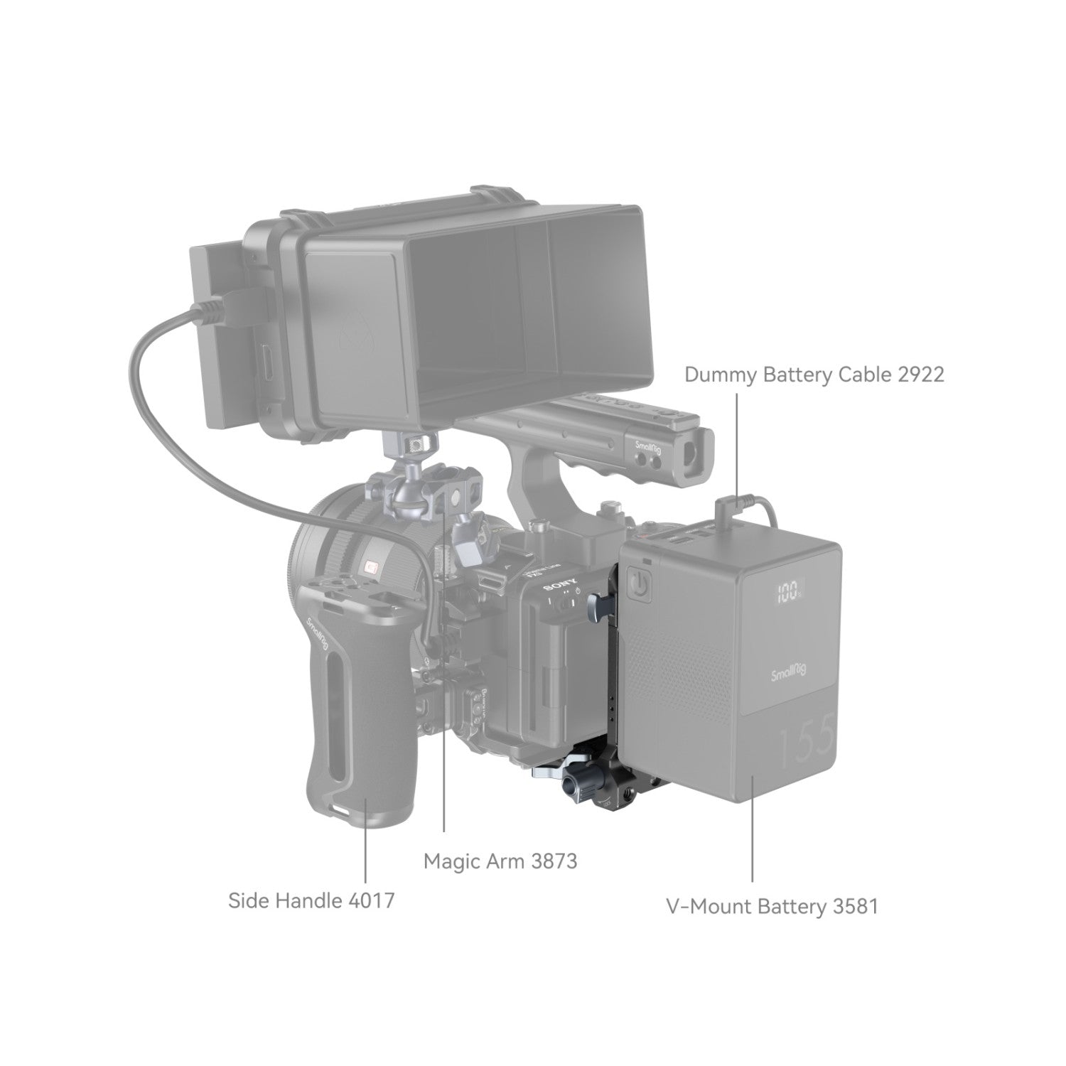 SmallRig компактна система за монтаж на V-Mount батерия 4505B