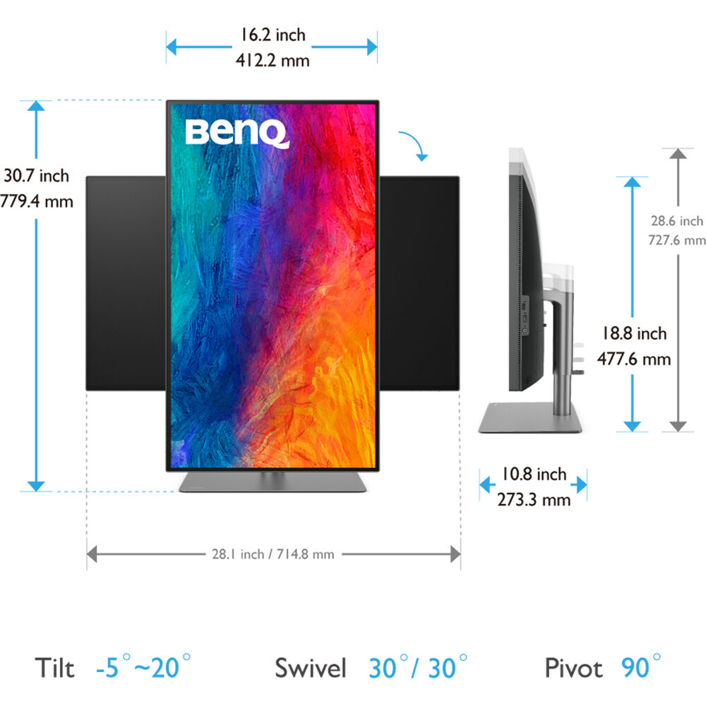 Монитор BenQ PD3220U 32 инча - IPS - 4K UHD LED 5ms 4K P3 Thunderbolt 3 Designer Monitor